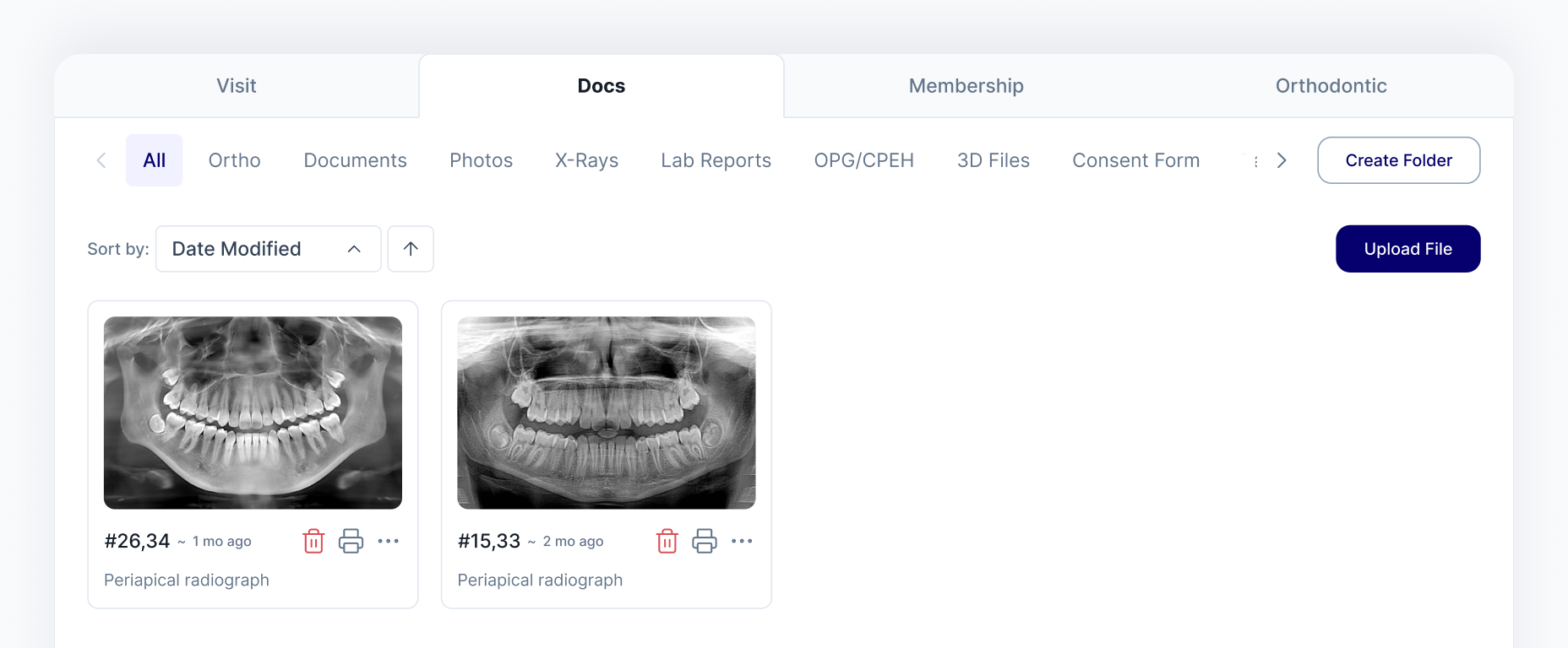 Documents tab with membership benefits and redeem actions
