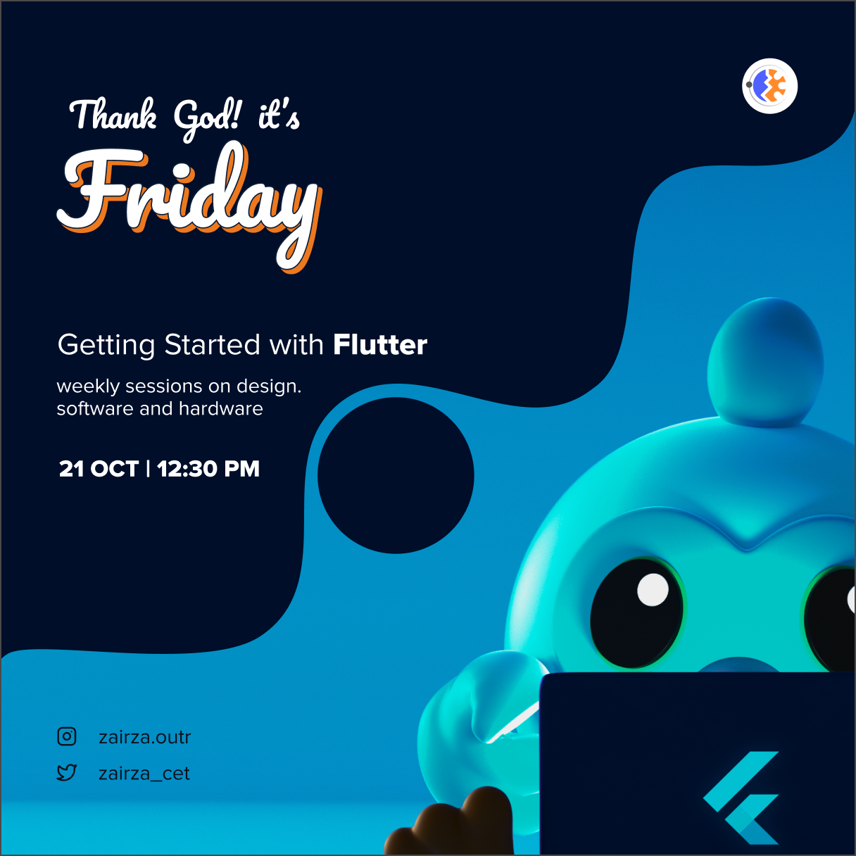 Zairza, Getting Started with Flutter session post